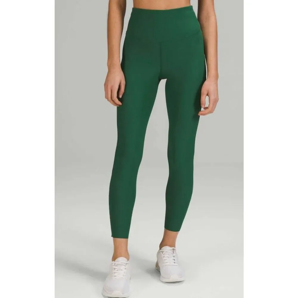 LULULEMON ATHLETICA Base Pace High-Rise Ribbed Tight 25' Size 8 - Picture 1 of 8